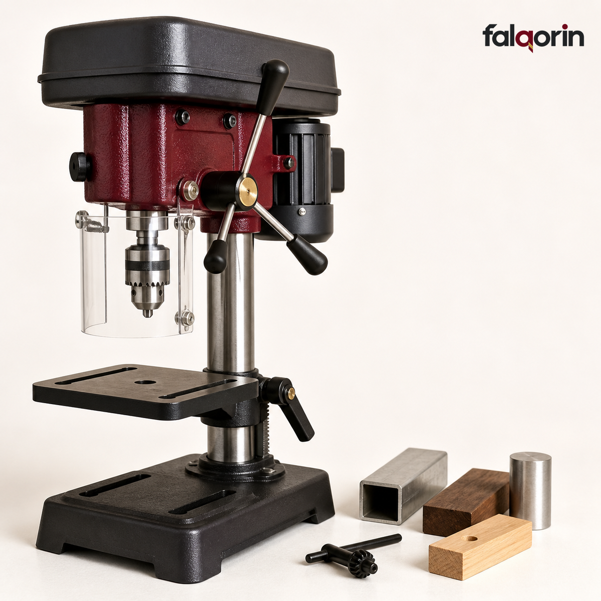 FALQORIN Compact Benchtop Drill Press – Adjustable Workshop Drilling Station