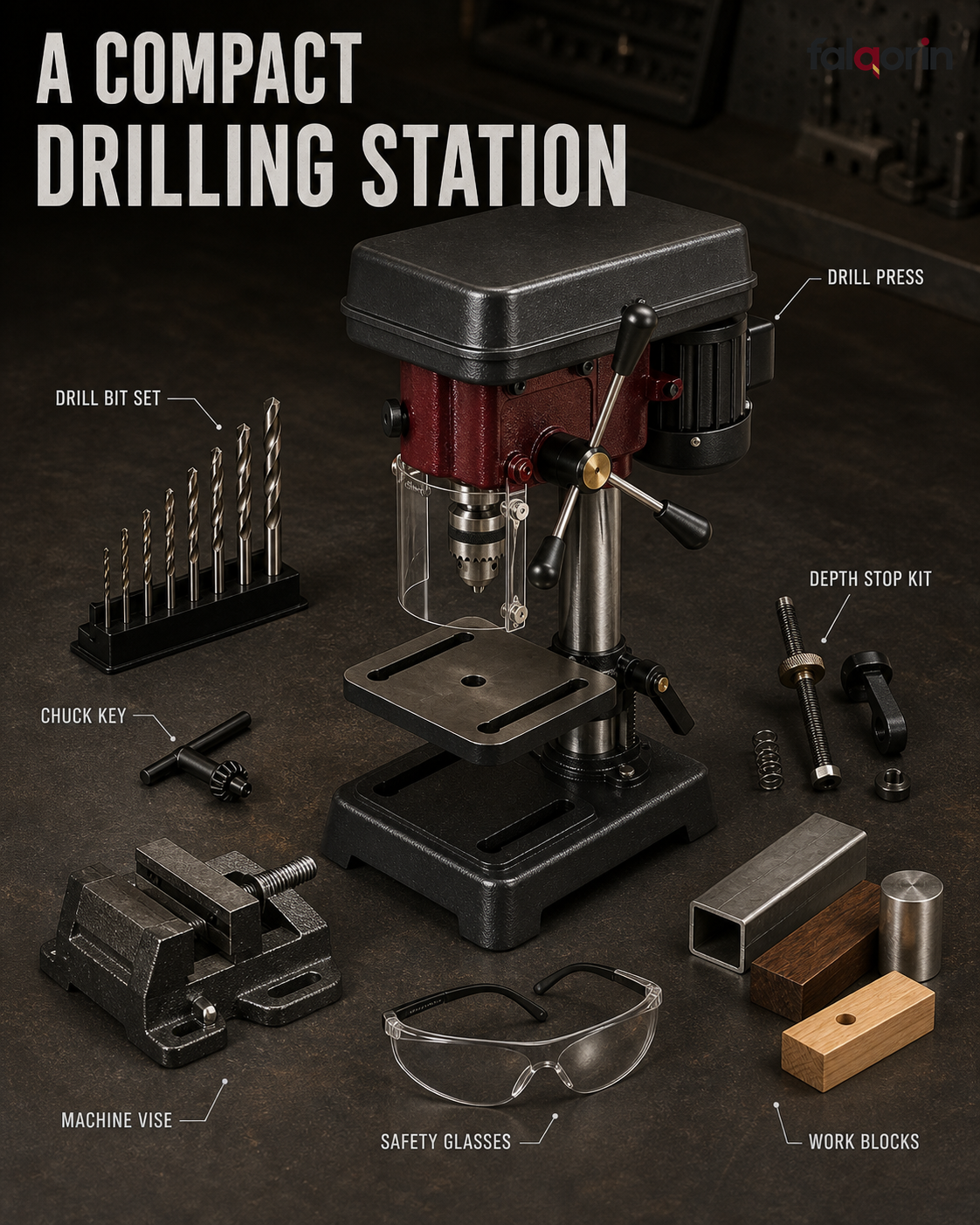 A focused station for small workshops